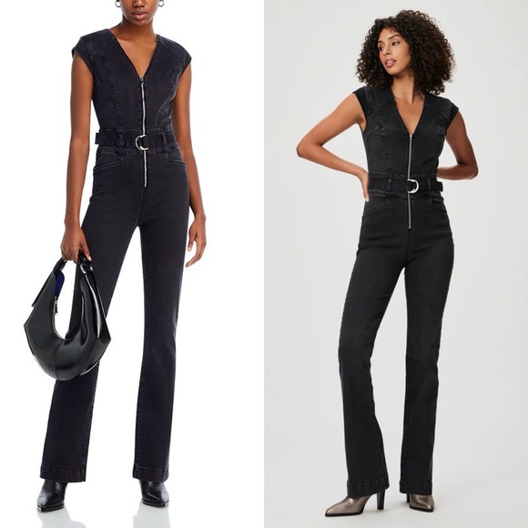 NWT Anthropologie Paige Laurel Canyon Denim Jumpsuit - Picture 6 of 6
